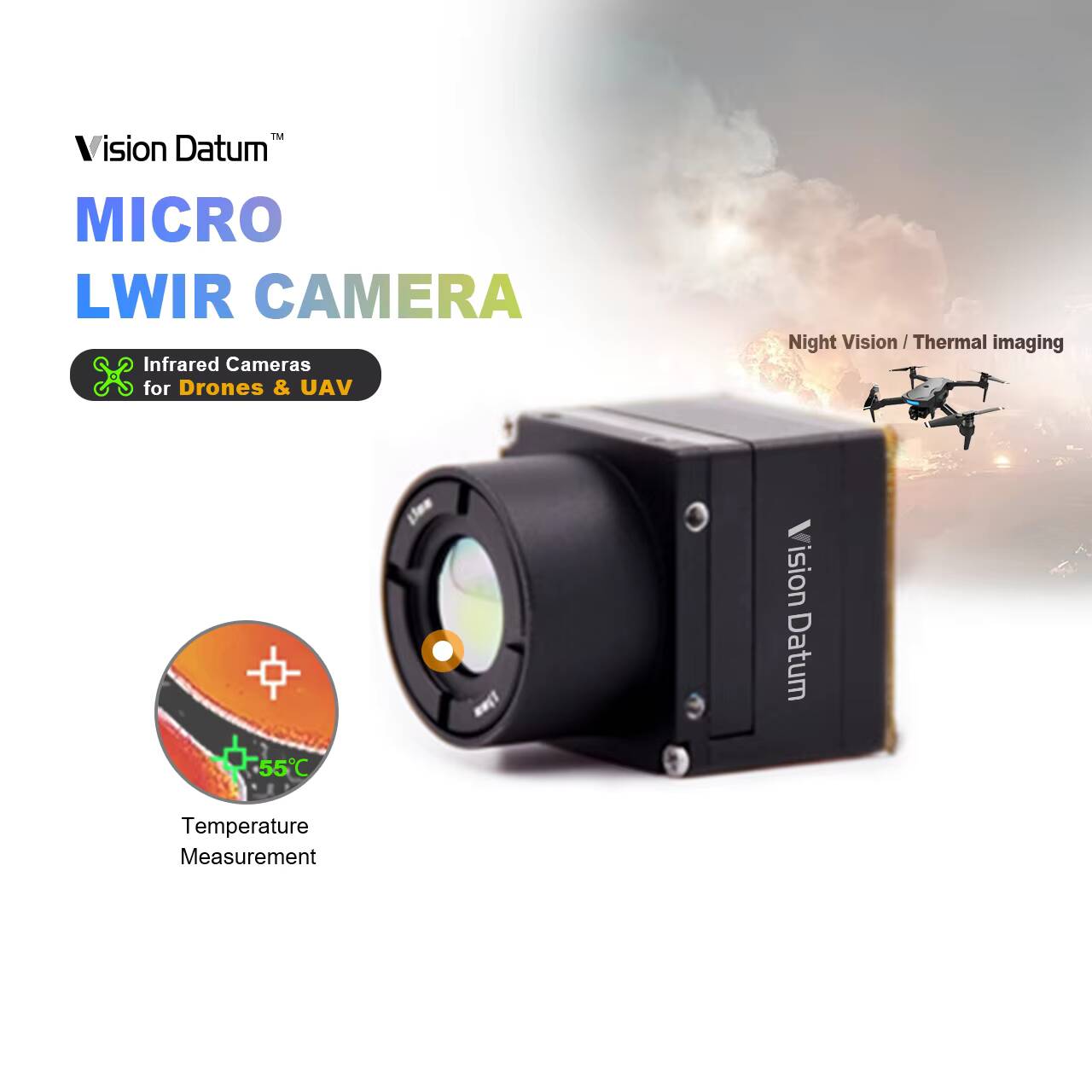 1280X1024 LWIR 12Um no refrige - Thermal Imager Drone Gimbal reseña y precio