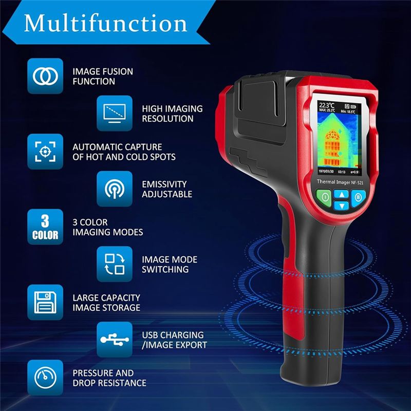 Nueva Cámara Térmica Portátil  - Nf 521 Thermal Imaging Camera reseña y precio