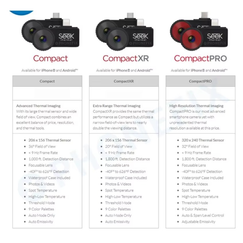 Para Seek cámara de imagen tér - Seek Compact Pro Android reseña y precio