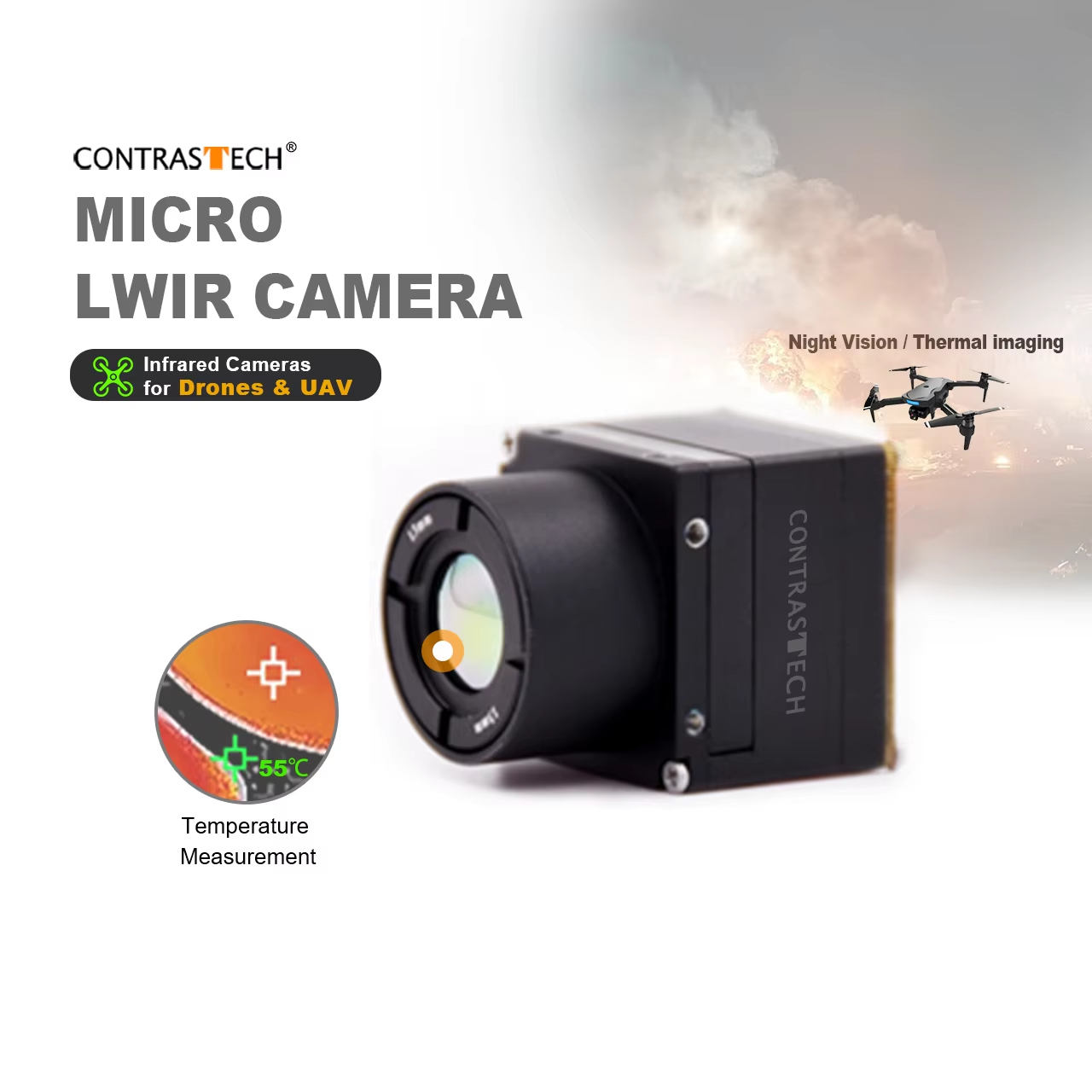 640x512 LWIR núcleo de imagen  - Thermal Imager Drone Gimbal reseña y precio