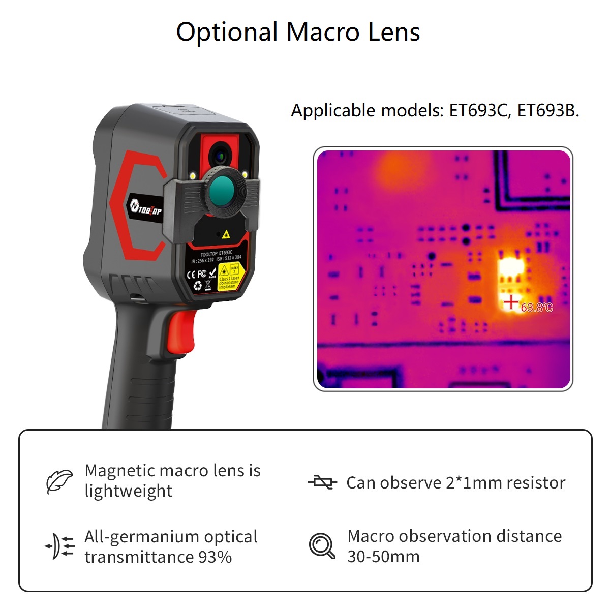 Cámara Térmica TOOLTOP ET693C  - Nf 521 Thermal Imaging Camera reseña y precio