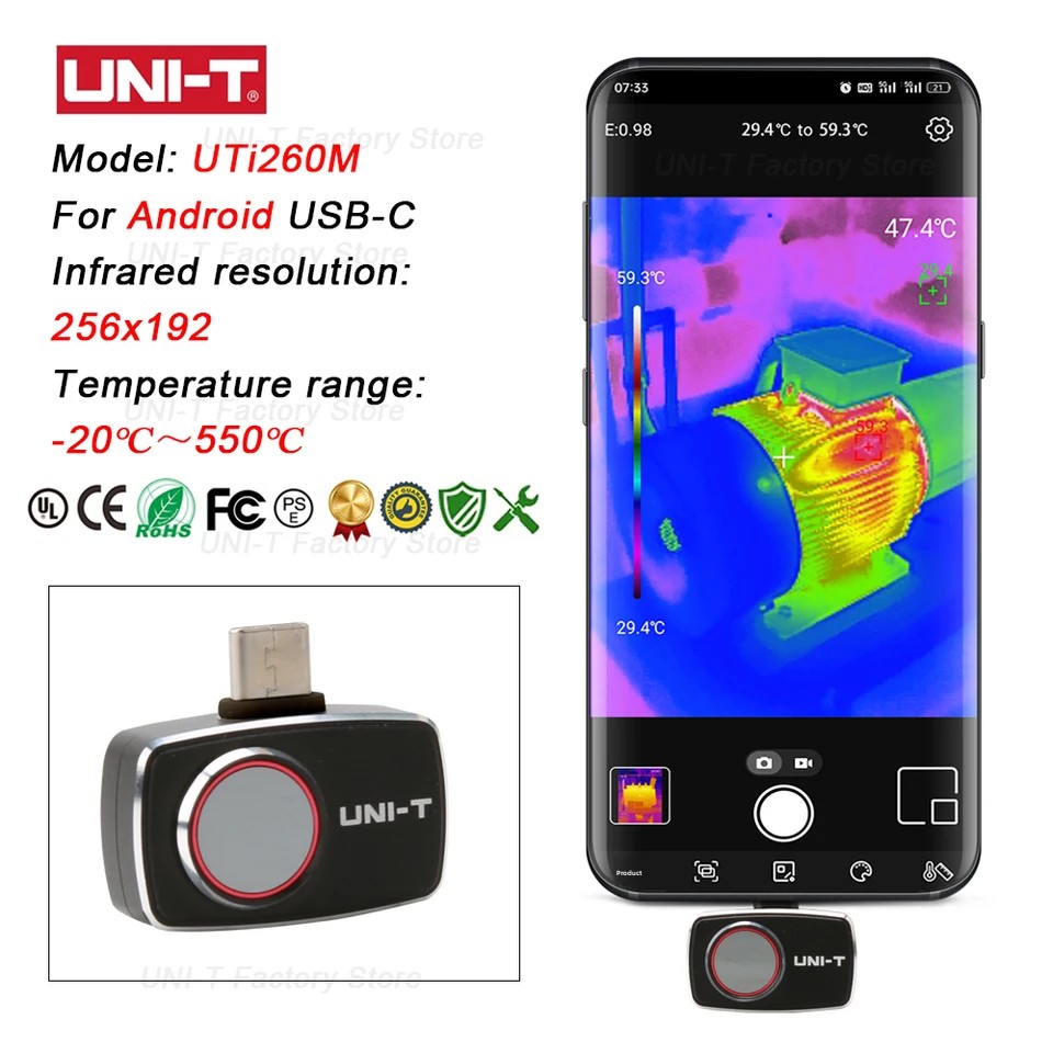 Cámara Termográfica Infrarroja - Thermal Imaging Camera 256X192 reseña y precio